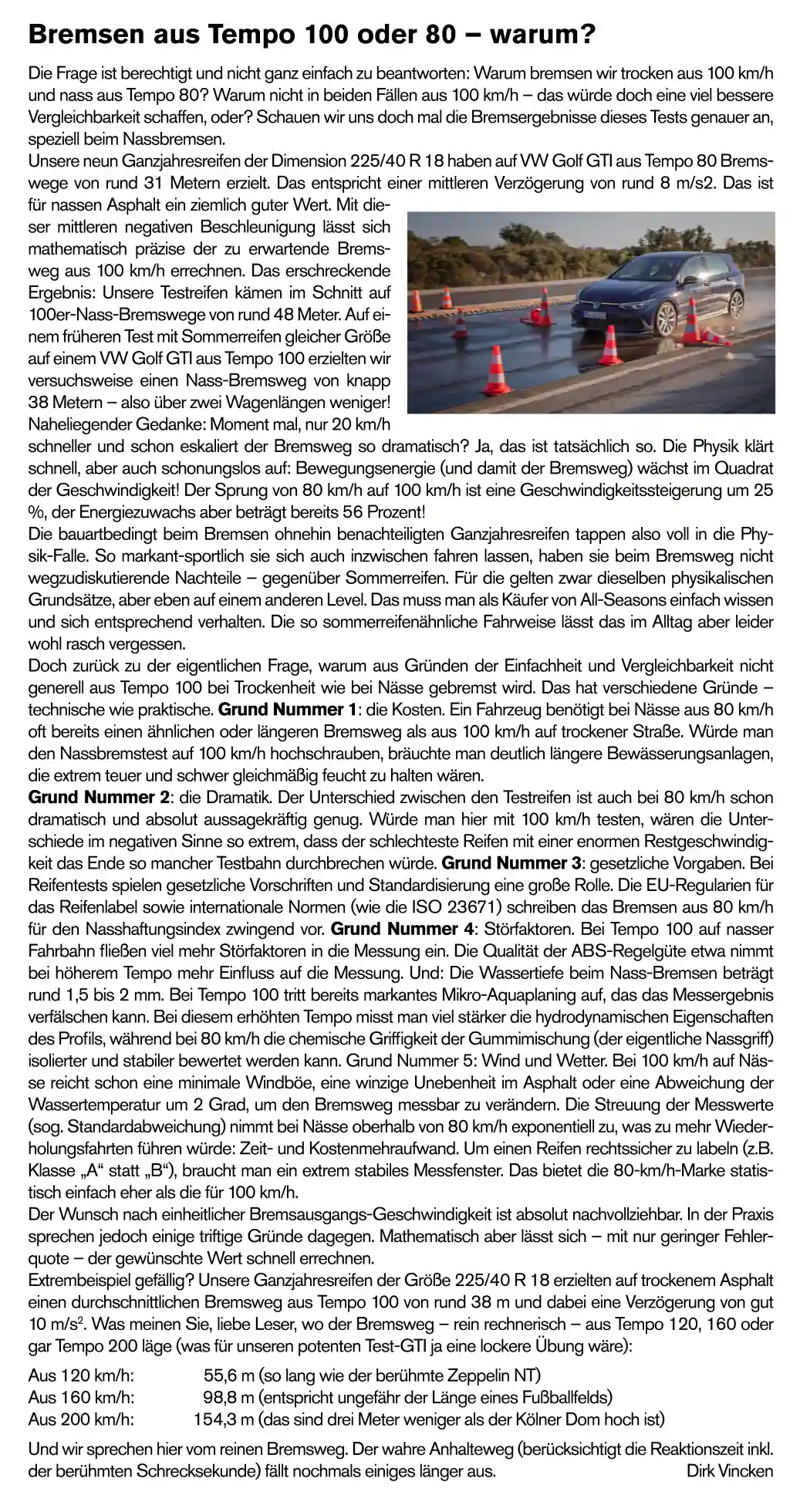 Ganzjahresreifentest 2026 – Bremstest
